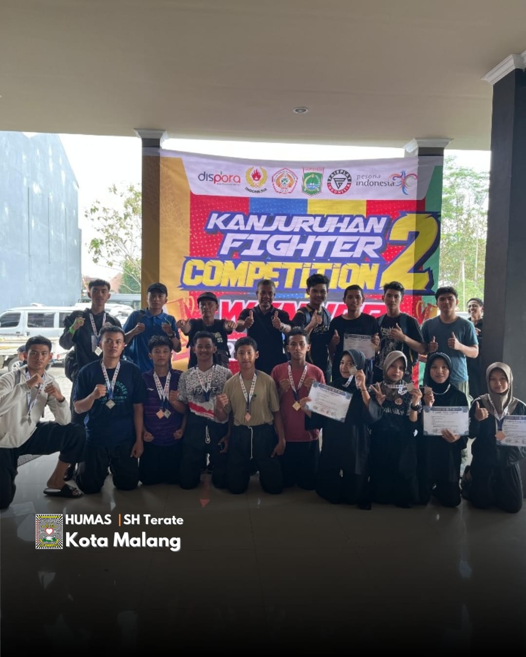 Tim PSHT Cabang Kota Malang Raih 18 Medali di Ajang Kejuaraan Kanjuruhan fighter competition 2